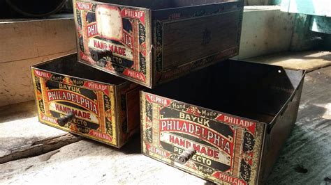 vintage metal cigar box|vintage cigar box price guide.